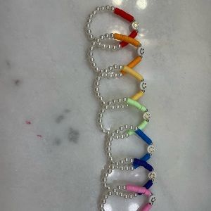 rainbow pearl bracelet